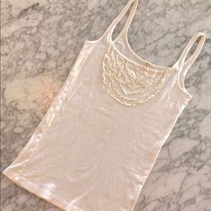 J. Crew Cream Camisole with Silk Accents